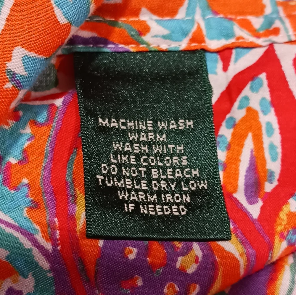 Lauren Ralph Lauren Colorful Button Up Shirt - Picture 8 of 9
